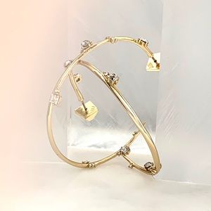 Alexis Bittar open Hoop Crystal Lace Earrings New